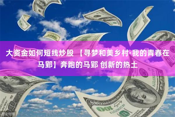 大资金如何短线炒股 【寻梦和美乡村·我的青春在马郢】奔跑的马郢 创新的热土