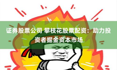 证券股票公司 攀枝花股票配资：助力投资者掘金资本市场